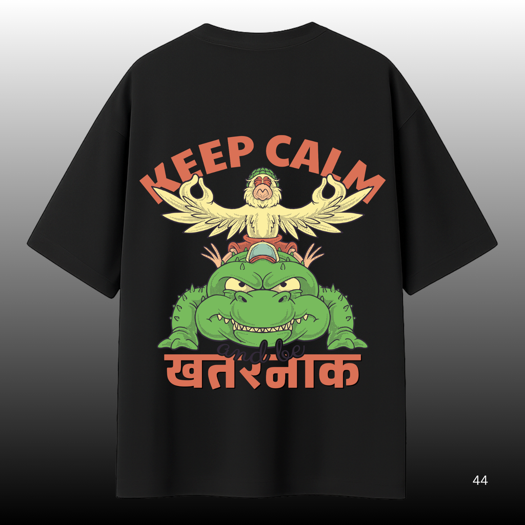 Keep Calm Oversized Graphic T-Shirt – Streetwear Edition