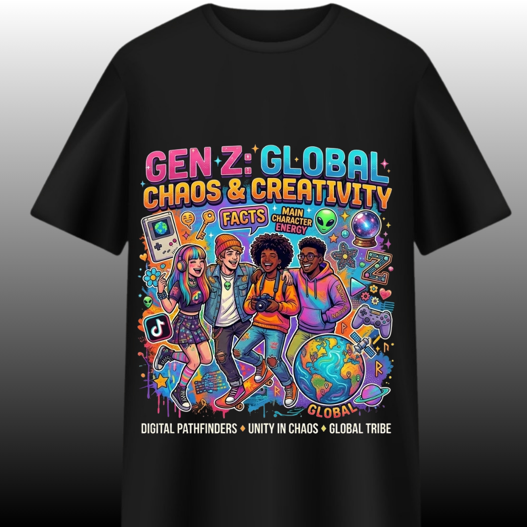 GEN Z: Global Chaos & Creativity – Statement Graphic T-Shirt