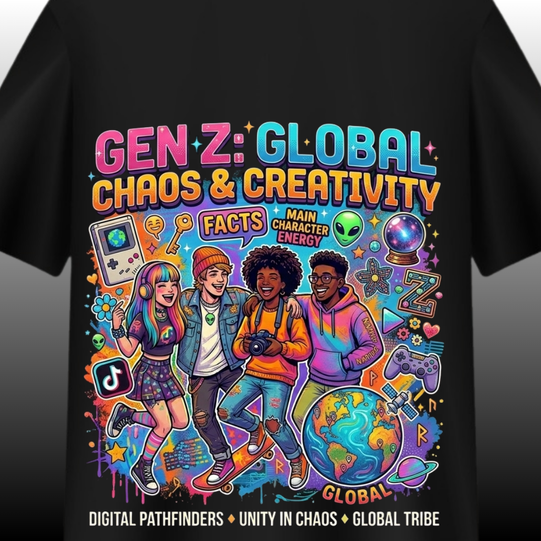 GEN Z: Global Chaos & Creativity – Statement Graphic T-Shirt