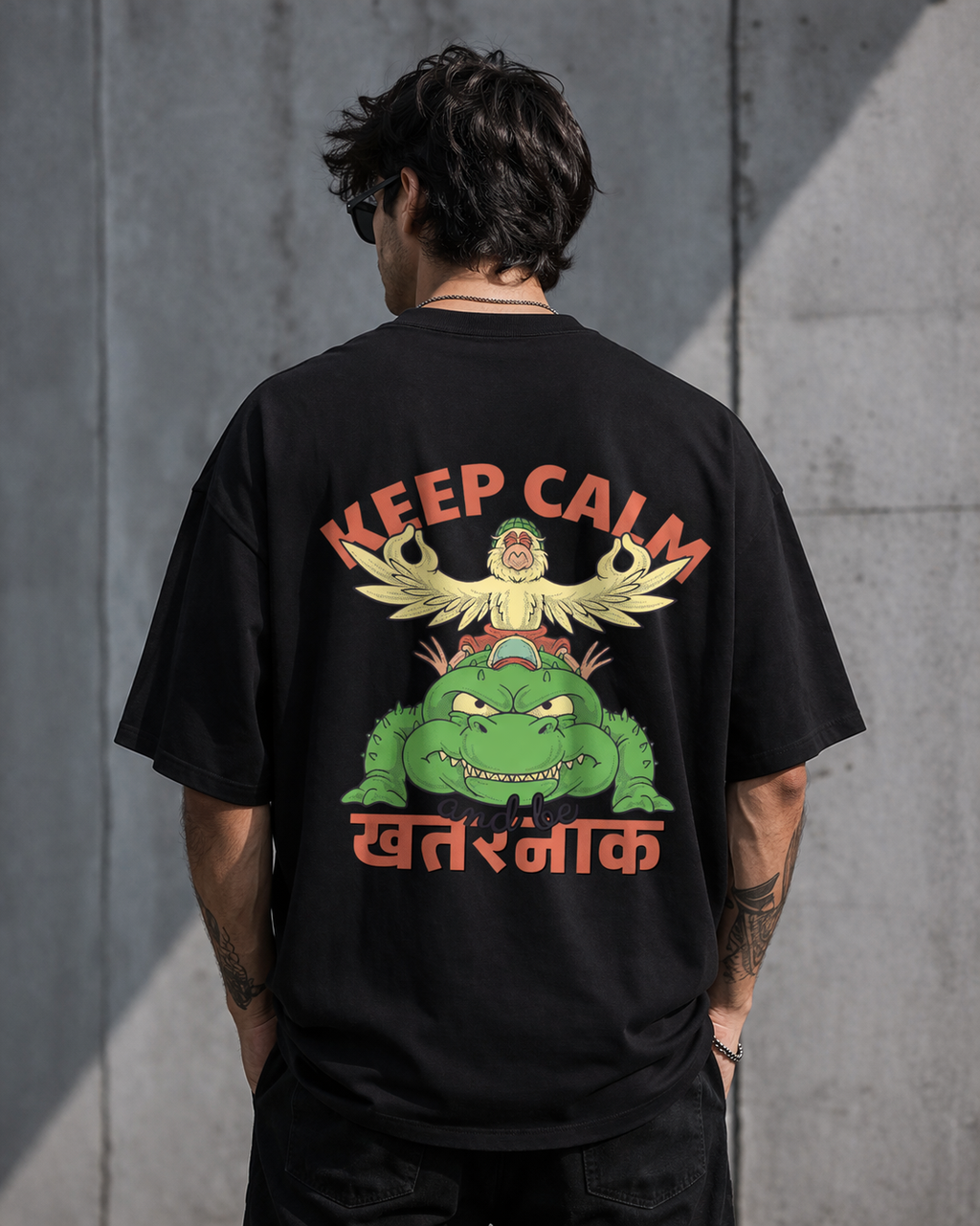 Keep Calm Oversized Graphic T-Shirt – Streetwear Edition