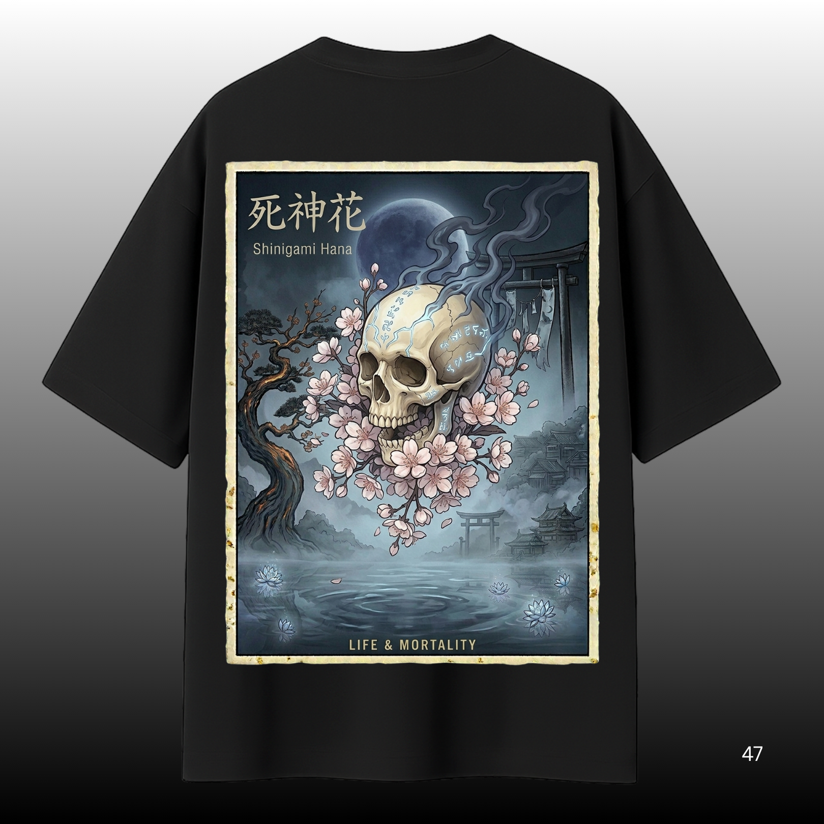 💀 Shinigami Hana Tee – Life &amp; Mortality Edition