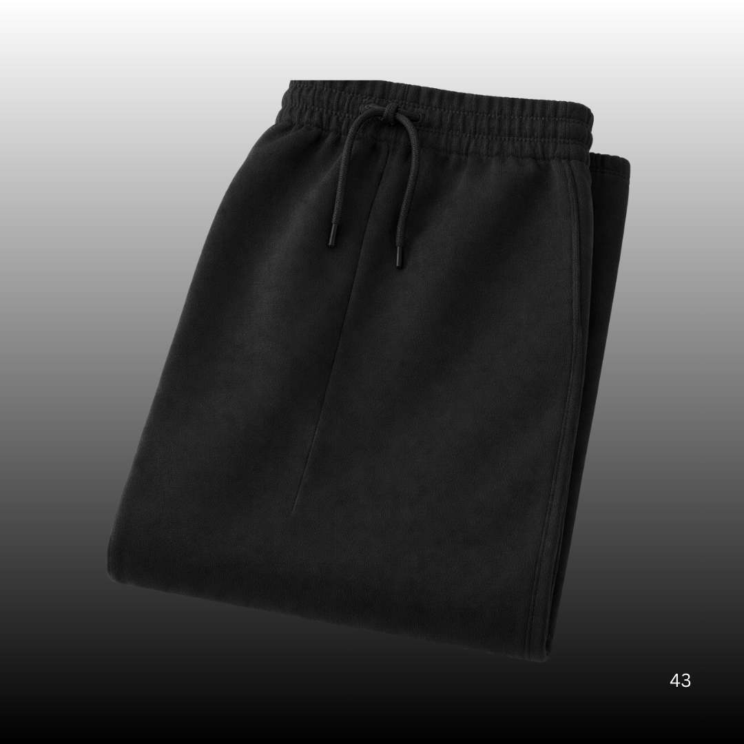 Premium Terry Cotton Relaxed Fit Lower – Black 🖤