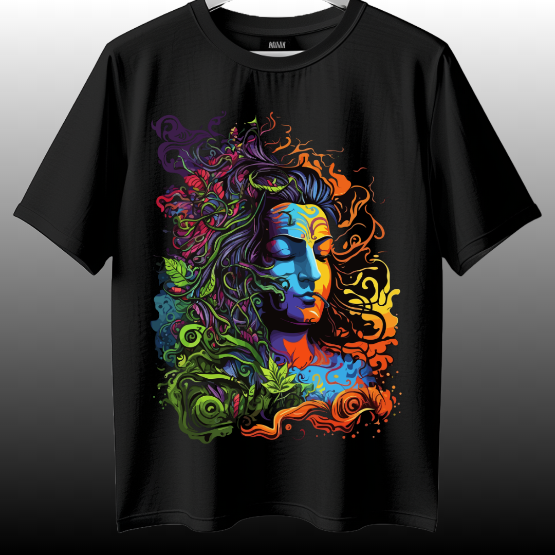 Cosmic Shiva Graphic Regular Fit T-Shirt – Divine Energy Streetwear