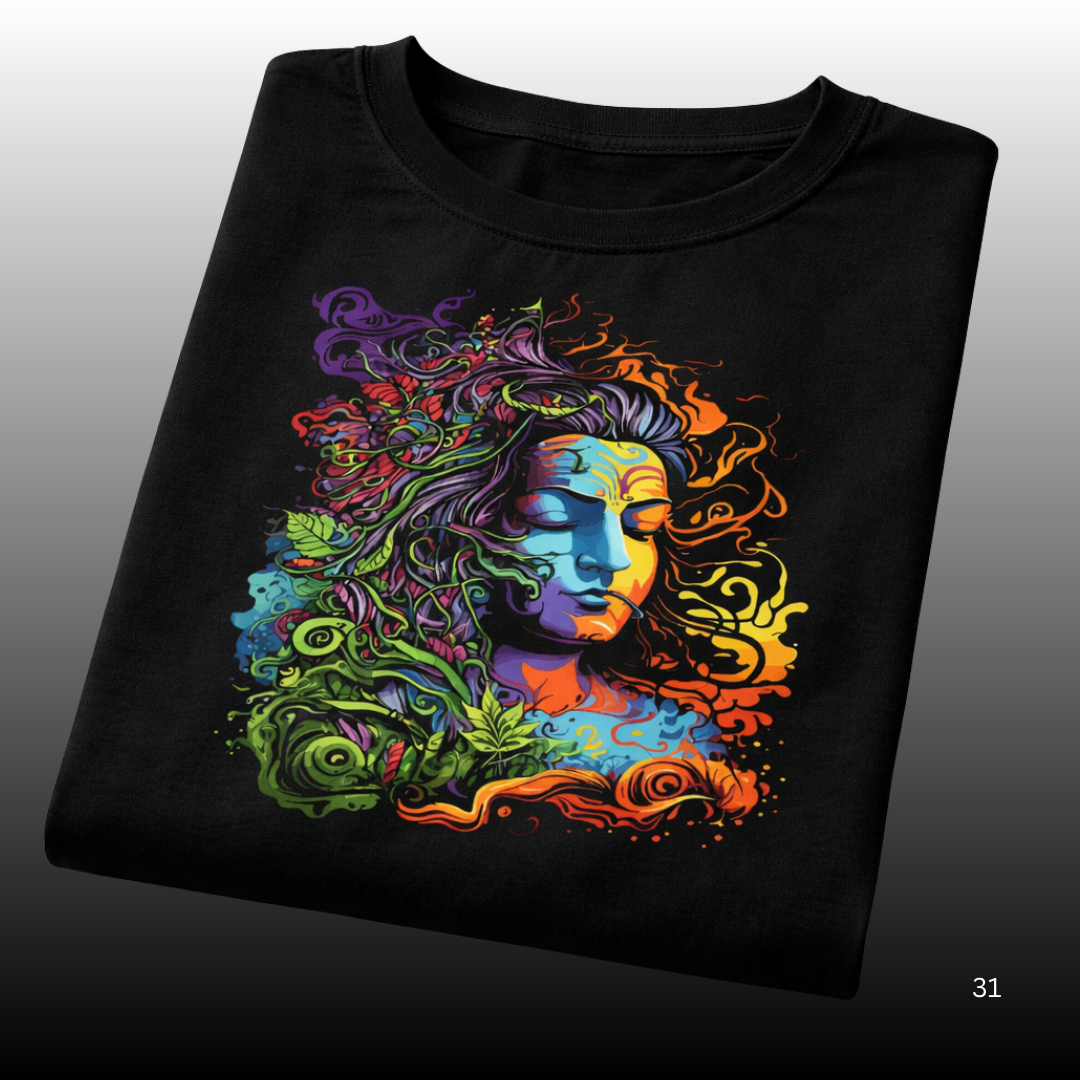 Cosmic Shiva Graphic Regular Fit T-Shirt – Divine Energy Streetwear
